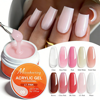 Gel d'extension acrylique professionnel 15g - 10 couleurs, gel de construction non toxique pour le modelage et la réparation des ongles
