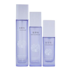 Vuông chai thủy tinh <span class=keywords><strong>30</strong></span> <span class=keywords><strong>ml</strong></span> 40 <span class=keywords><strong>ml</strong></span> Rỗng huyết thanh mỹ phẩm bơm chai 100 <span class=keywords><strong>ml</strong></span> 120 <span class=keywords><strong>ml</strong></span> và 50g Màu Tím Lọ kem thủy tinh - Product Image 3