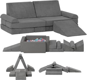 Sofá Infantil Moderno con Funda Lavable, Altura Ajustable, Plegable, Sofá de Juego para Niños, Espuma, Sofá Modular Comprimido - Product Image 1