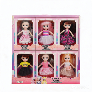Muñeca <span class=keywords><strong>de</strong></span> ojos artificiales BJD para niños, juguetes para bebés <span class=keywords><strong>de</strong></span> 16cm y 13 articulaciones, 6 tipos <span class=keywords><strong>de</strong></span> ropa mezclados por caja - Product Image 3
