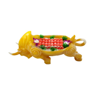 จานเสิร์ฟอาหารทะเล อาหารโมเลกุล สำหรับโรงแรม รูปทรงสี่เหลี่ยมผืนผ้า เซรามิก เป็นมิตรกับสิ่งแวดล้อม สำหรับซาชิมิ ซูชิ พร้อมน้ำแข็งแห้ง <span class=keywords><strong>แซลมอน</strong></span> - Product Image 4