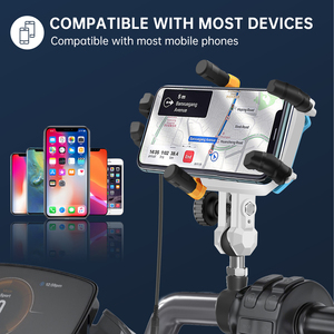 Cargador Inalámbrico para Motocicleta WUPP de 15W, Resistente al Agua, con Diseño Ejecutivo/Lujo, Colocación Frontal y Parasol - Product Image 6