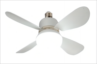 Ventilateur de plafond 16.5 "avec lumière LED Dimmable 4 pales E27 Ampoule ABS Corps de lampe Télécommande Interrupteur Économie d'énergie pour la cuisine