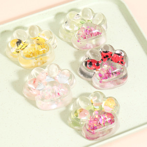 Jouet Squishy Anti-Stress Patte de Chat Coccinelle Sept Points en Gelée de Cristal Kawaii TPR – Cadeau de Noël pour Enfants et Adultes - Product Image 1