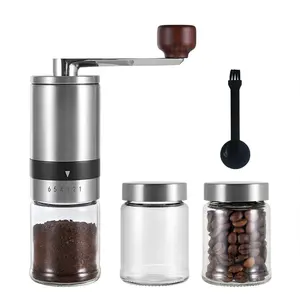 2024 New Arrivals Top Seller Commercial Manual Hand Coffee Bean Grinder with Ceramic Burr adjustable settings