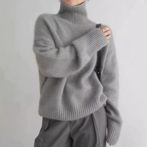 <span class=keywords><strong>Pull</strong></span> en tricot à <span class=keywords><strong>col</strong></span> <span class=keywords><strong>roulé</strong></span> décontracté pour femmes automne hiver couleur unie ample chaud confortable <span class=keywords><strong>pull</strong></span> tricots <span class=keywords><strong>pull</strong></span> pour femmes - Product Image 5