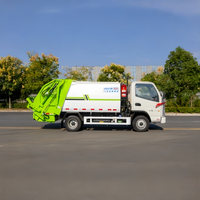 Camion compacteur de déchets KAMA de 4 mètres cubes, chargement arrière et compression automatique, idéal pour l'élimination des déchets municipaux et résidentiels