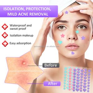 Parches para Granos de Estrellas de Colores, Parches Hidrocoloides para Acné Facial, Adorables Cubiertas para <span class=keywords><strong>Espinillas</strong></span> en Forma de Estrella, Pegatinas de Colores para Manchas con Árbol de Té - Product Image 2