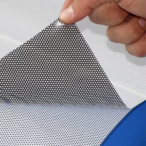 Pegatina de vinilo para ventana de malla de visión unidireccional, pegatina de pared perforada para puerta de Vehículo Automático y centro comercial, estilo elegante de vidrio - Product Image 5