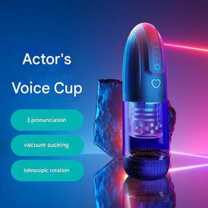 Intelligente attore maschio telescopico masturbatore elettrico Vagina Sex Toy per GAY compagni di uso della tazza con funzione di voce intelligente - Product Image 3