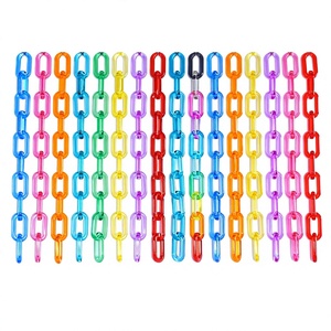 Chaîne de maillons en résine colorée, sculpture artistique de haute qualité, décoration d'intérieur unique et tendance, forme irrégulière, artisanat de moulage fait main - Product Image 4
