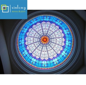 Cúpula de techo de cristal de color azul - Product Image 2