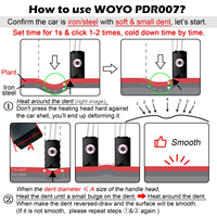 Kit de réparation de carrosserie automobile WOYO PDR007+ROD, chauffe-aimant à induction magnétique, outils de débosselage sans peinture, équipement d'entretien