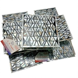 Elite Pearl Horizon Luxury <b>Acrylic</b> Gift Box with Mother of Pearl Shell Lid for Elegant Festive and Wedding Display - Product Image 1