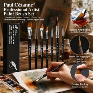 Ensemble de pinceaux pour aquarelle Paul Cézanne, poils synthétiques en sable, pinceaux d'artiste avec manche en bois de bouleau pour la peinture à l'huile et à l'acrylique - Product Image 3