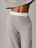 Ensemble 2 pièces pour femme : Sweat-shirt court et pantalon large, tenue décontractée douce avec taille élastique, matière douce pour la peau, tombé ample et décontracté
