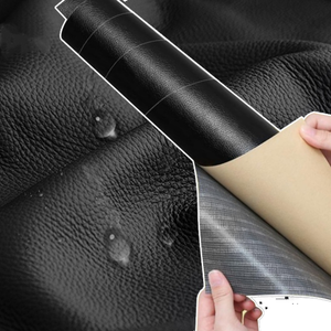 En stock – <span class=keywords><strong>Kit</strong></span> de réparation de cuir PU auto-adhésif, imperméable et robuste, pour canapé, voiture, chaise – Patch de réparation en cuir tricoté uni - Product Image 4