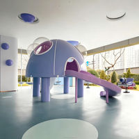 CA010 Escultura de Dibujos Animados Personalizada de Conejo con Tobogán para Niños, para Parques, Jardines de Infancia y Áreas de Juego Comerciales