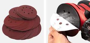 5 Inch 125Mm P40-2000 8 Gaten Aluminiumoxide Granaat Haak En Loop Back Schuurschijf Odm Oem Dnschie Merk Voor Auto Hout Stopverf - Product Image 6