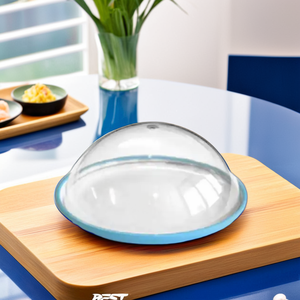 Boîte en plastique transparent en forme de dôme de 5.5 pouces, couvercles de sushi en matériau recyclé de qualité alimentaire pour les boissons. - Product Image 1