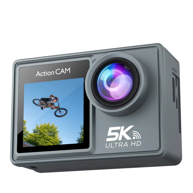 New Design Waterproof 5K 30 Fps Action Camera with Remote Control High Definition 4K Support COMS Sensor