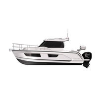 Bateau de Pêche Sportive de 9m à Console Centrale avec Moteur, 8 Passagers, Yacht de Luxe Chinois en Aluminium