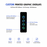 Autocollant graphique découpé à l'emporte-pièce, adhésif 3M, en feuille PET, pour panneau de commande de ventilateur portable mini
