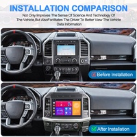Autoradio multimédia Android Navihua 12,95 pouces, système audio de voiture avec GPS, CarPlay, pour Ford F150 2015-2020