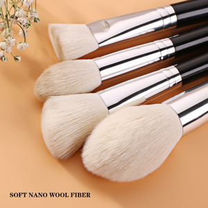 Beaili — ensemble de pinceaux de maquillage, en poil de chèvre/poney, noir, sans LOGO, personnalisé, 25 pièces, livraison gratuite - Product Image 4