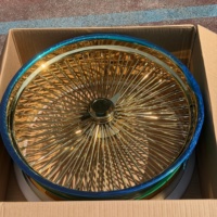 Ruedas de alambre doradas SRX Deep Dish de 22x8, 24x10, 26 pulgadas, 150 radios, para pasajeros, ET 0/5 /-70