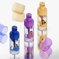 Botol Kaca Silinder 100ml dengan Pompa Busa Berwarna dan Sablon untuk Pembersih Wajah