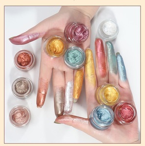 Cao sắc tố kim loại kem ướt bóng mắt 10 màu long lanh Gel Vegan <span class=keywords><strong>Eyeshadow</strong></span> cao sắc tố màu duy nhất <span class=keywords><strong>Eyeshadow</strong></span> - Product Image 1