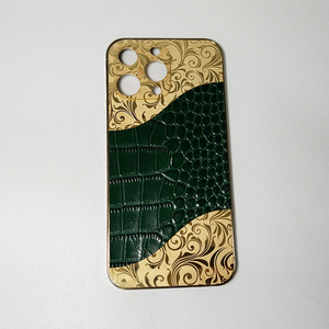 2-Trong-1 Trường Hợp Chấp Nhận Tùy Chỉnh Da Bò Cá Sấu Mô Hình Da Trường Hợp Mạ Vàng Điện Thoại Di Động Trường Hợp Sang Trọng Bìa - Product Image 2