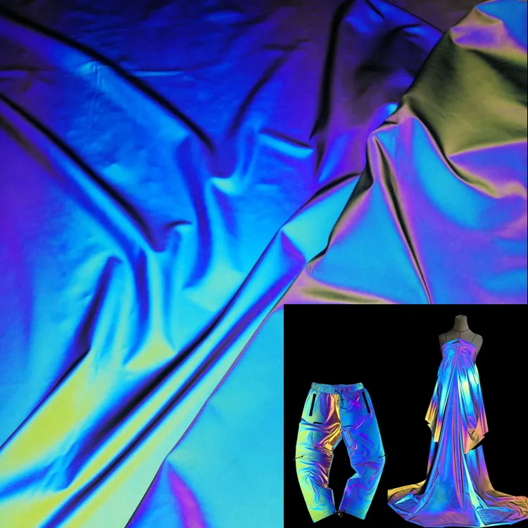 צבעוני עמיד פלורסנט טקסטיל רעיוני למתוח בד/100% פוליאסטר נראות גבוהות רעיוני בדים עבור בגדים