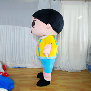 Costume de mascotte de garçon de dessin animé de Logo personnalisé adulte <span class=keywords><strong>pas</strong></span> <span class=keywords><strong>cher</strong></span> pour Cosplay <span class=keywords><strong>Halloween</strong></span> Festival fêtes et événements faits à la main - Product Image 2