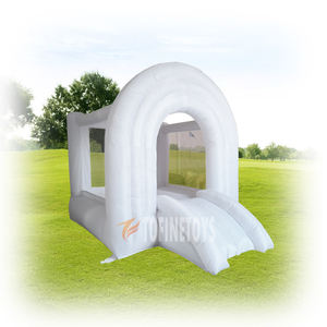 Prêt à expédier blanc arc-en-ciel gonflable trampoline bébé pull videur château de saut maison de rebond pour enfants jeux et sports - Product Image 5