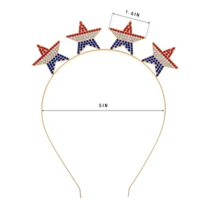 4th Of July Star Headband | Patriotic Independence Day Accessories | Fourth Of July Red | White | Blue