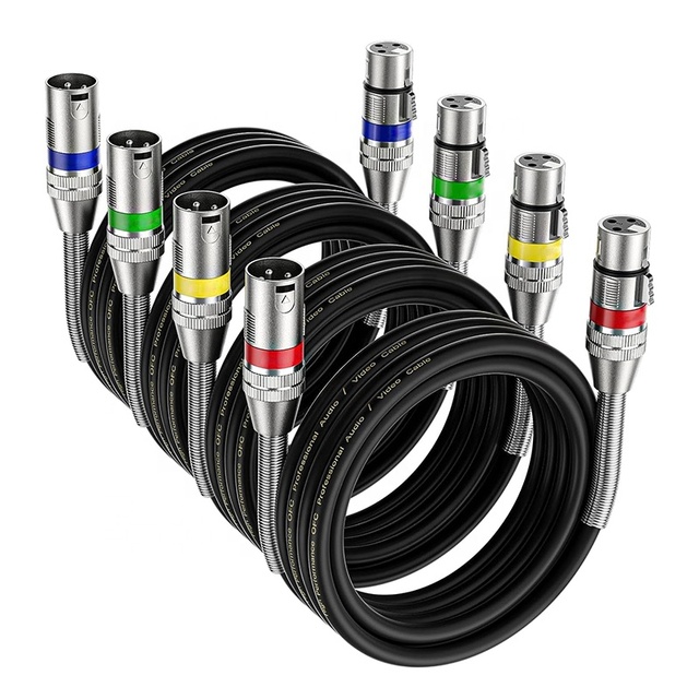 XLR Coaxial Twisted Pair PVC Audio Cable High Quality Professional Microphone/Speaker Cord OEM Custom Available Multiple Lengths