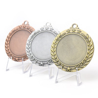 Médaille sportive personnalisée en métal, prête à être expédiée, diamètre 65 mm, épaisseur 3 mm, plaquée or, récompenses pour enfants et adultes, cadeaux d'affaires