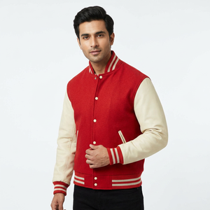 Professional Manufactured Men's Canvas Varsity Jackets Premium Quality Reversible Breathable Winter <b>Coat</b> Stand Collar - Product Image 1
