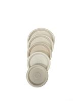 Assiettes jetables 100% compostables, résistantes, écologiques, biodégradables, en fibres de coque de riz, pour les fêtes