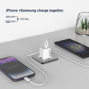 Famille Design 1C1A 20W <span class=keywords><strong>Chargeur</strong></span> PD Mobile <span class=keywords><strong>USBC</strong></span> GaN Téléphone Adaptateur Mural Alimentation Rapide Type C <span class=keywords><strong>Chargeur</strong></span> pour <span class=keywords><strong>Apple</strong></span> iPhone - Product Image 2