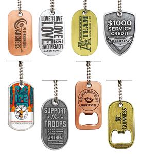 DIY 스틸 목걸이 펜던트 메탈 도그 태그 브랜드 각인 맞춤형 선물 커스텀 로고 애완동물 ID 태그 스털링 실버 도그 태그 - Product Image 1