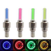 Lumière LED sans fil pour valve de pneu de voiture, moto, vélo, lampe néon décorative pour capuchon de valve de roue de vélo, installation facile