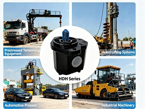 ปั๊มเกียร์เหล็กหล่อ HDH ได้รับการรับรองมาตรฐาน CE & ROHS แรงดัน 280 บาร์ สำหรับอุปกรณ์ดึงแรงดึงสำเร็จรูป - Product Image 4