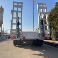 Nouvelle semi-remorque surbaissée à trois essieux à forte demande, avec rampe à ressorts en acier épaissi pour le transport de machines surdimensionnées, certifiée CE, directement du fabricant