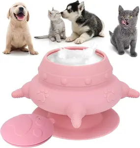 Mangiatoia per allattamento con aspirazione per cuccioli in Silicone con 4 capezzoli, stazione di alimentazione per animali domestici da 240ML per gattini, cuccioli e conigli