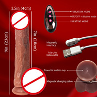 Beheizter, ausfahrbarer Vibrator mit Fernbedienung für Frauen – Intimes Sexspielzeug zur Selbstbefriedigung und Massage