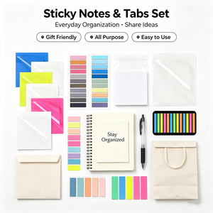 Ensemble de notes autocollantes et d'onglets SK, blocs-notes autocollants codés par couleur, marqueurs d'index, organisation multi-styles, faciles à utiliser - Product Image 2