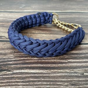 Braided Paracord Pet Custom Luxury Personalized Bling Adjustable Chain <strong>Collar</strong> Gold airtag <strong>Camera</strong> 25mm Webbing <strong>Dog</strong> <strong>Collar</strong> - Product Image 2